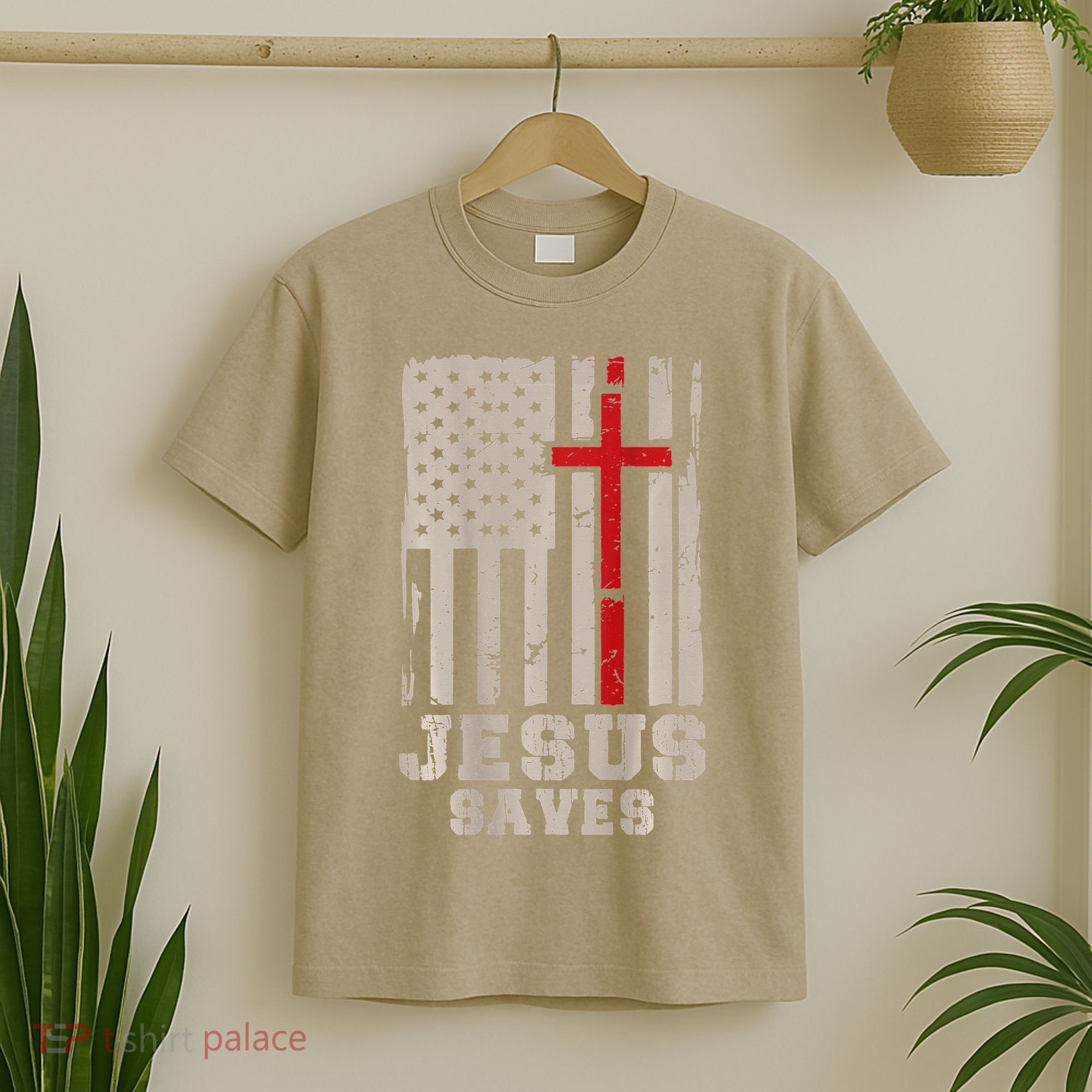 Jesus Saves S Christian Faith Cross Graphic T-Shirt