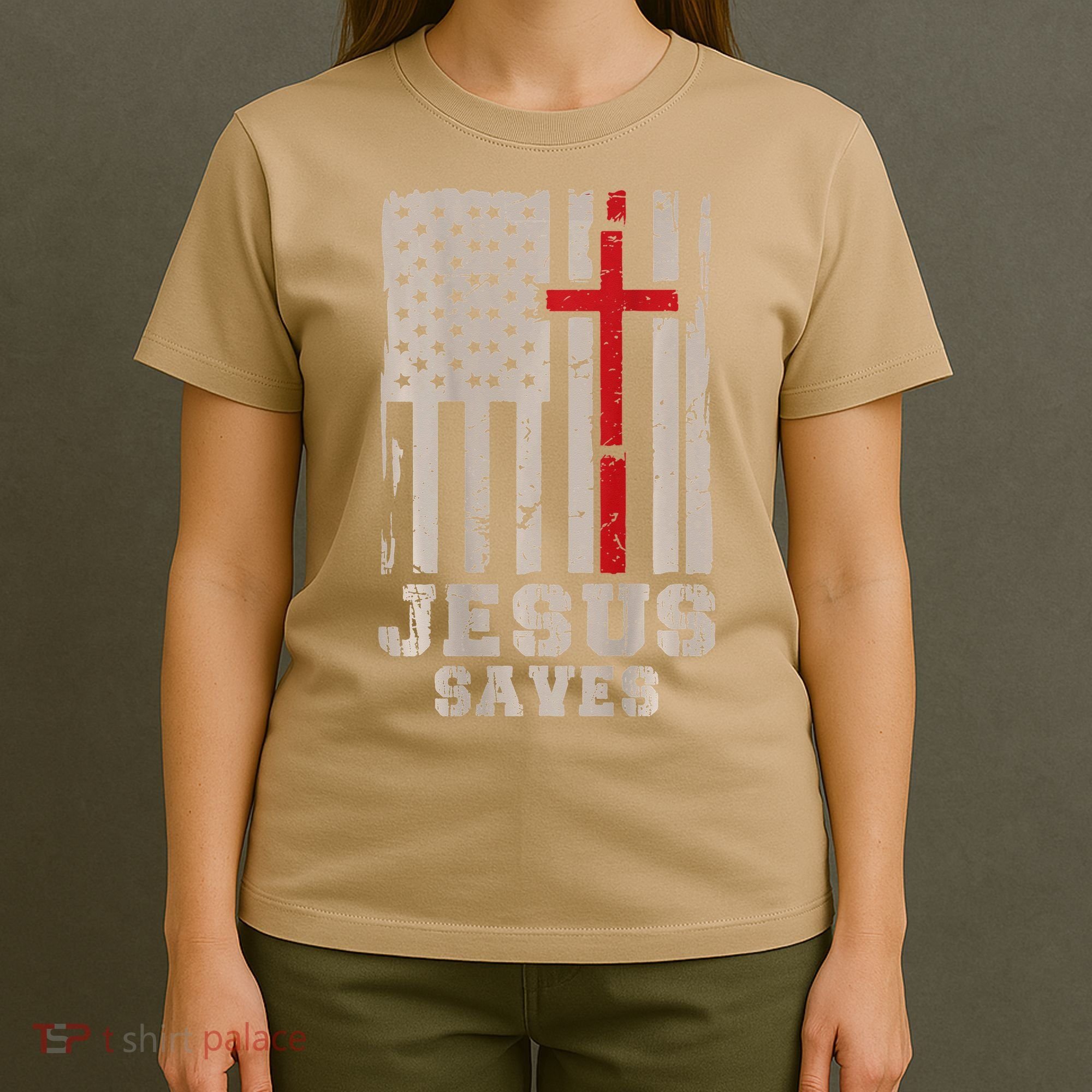 Jesus Saves S Christian Faith Cross Graphic T-Shirt