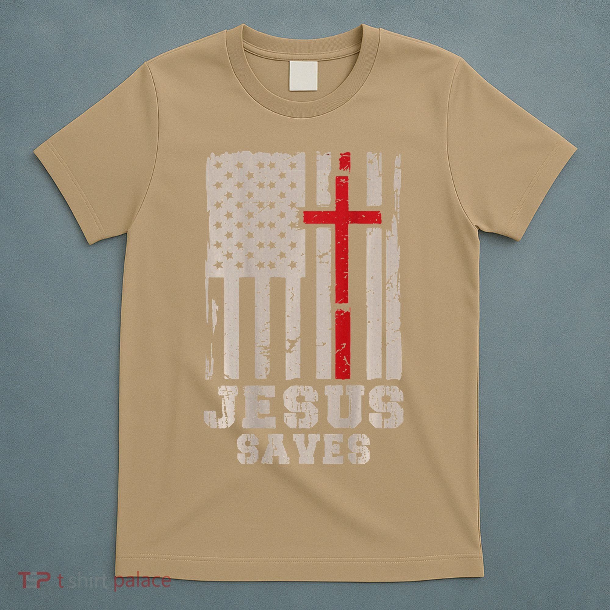 Jesus Saves S Christian Faith Cross Graphic T-Shirt