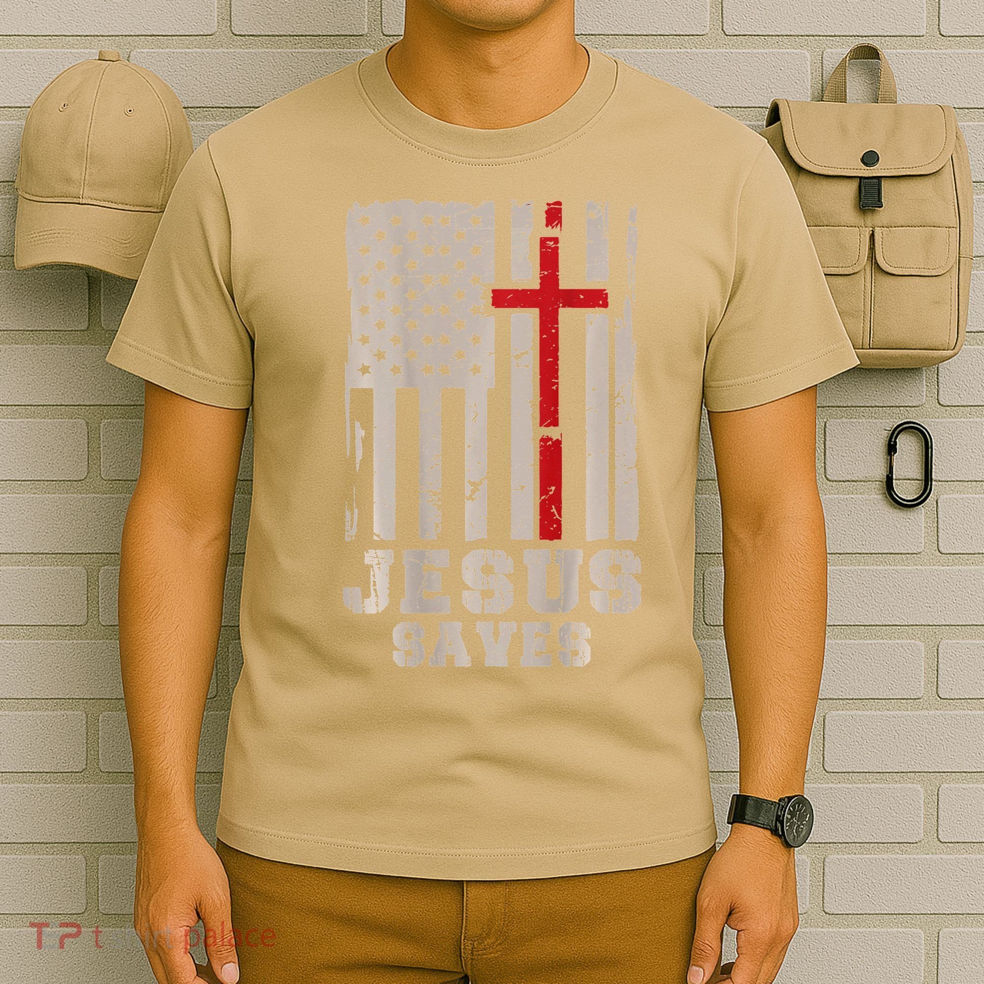 Jesus Saves S Christian Faith Cross Graphic T-Shirt