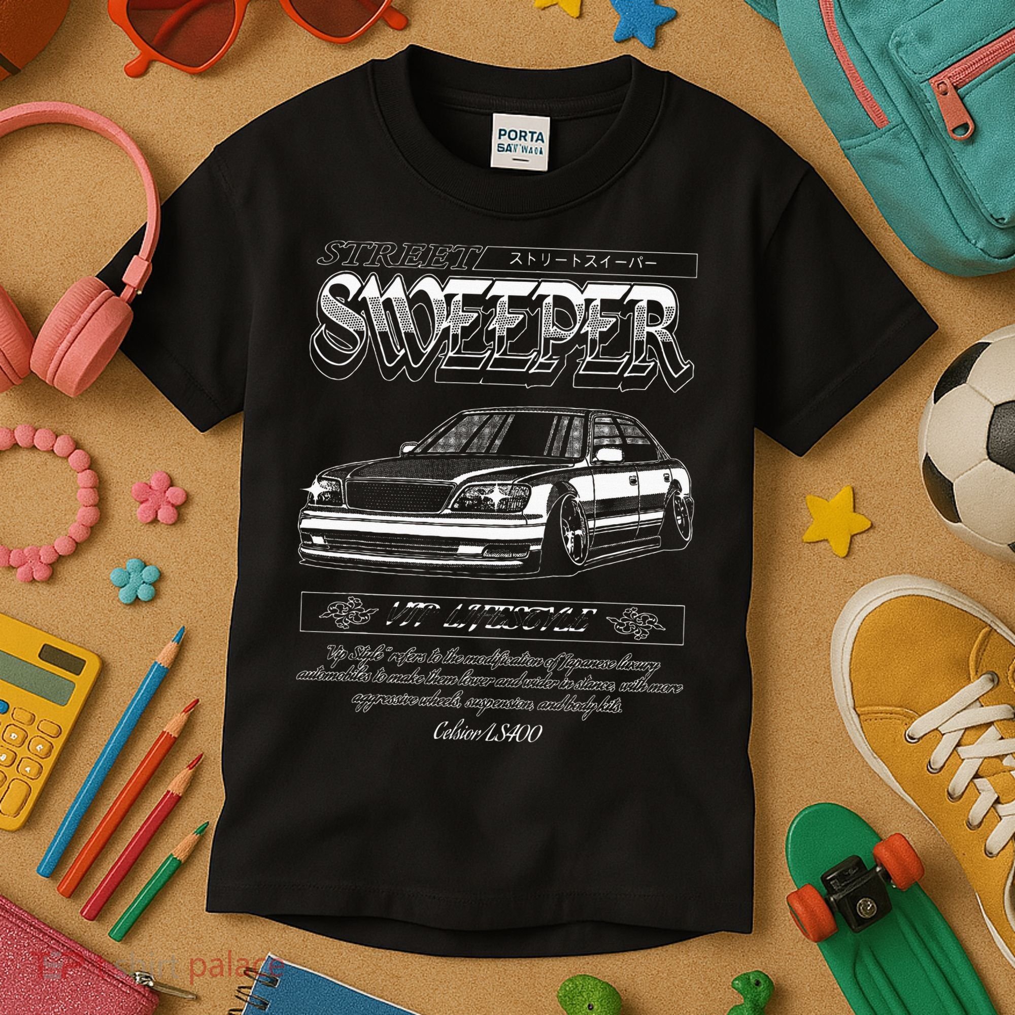 Jdm Street Sweeper Ls400 Vip Kids T-Shirt