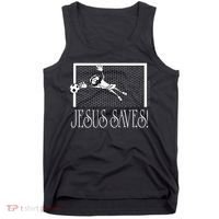 Jesus Saves Soccer Tank Top thumb 0