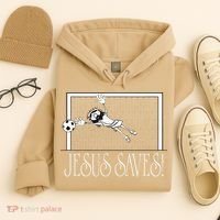 Jesus Saves Soccer Hoodie thumb 4