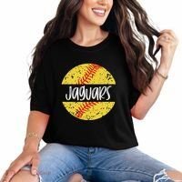 Jaguars Softball Team Mascot School Spirit Game Day Comfort Colors T-Shirt thumb 0