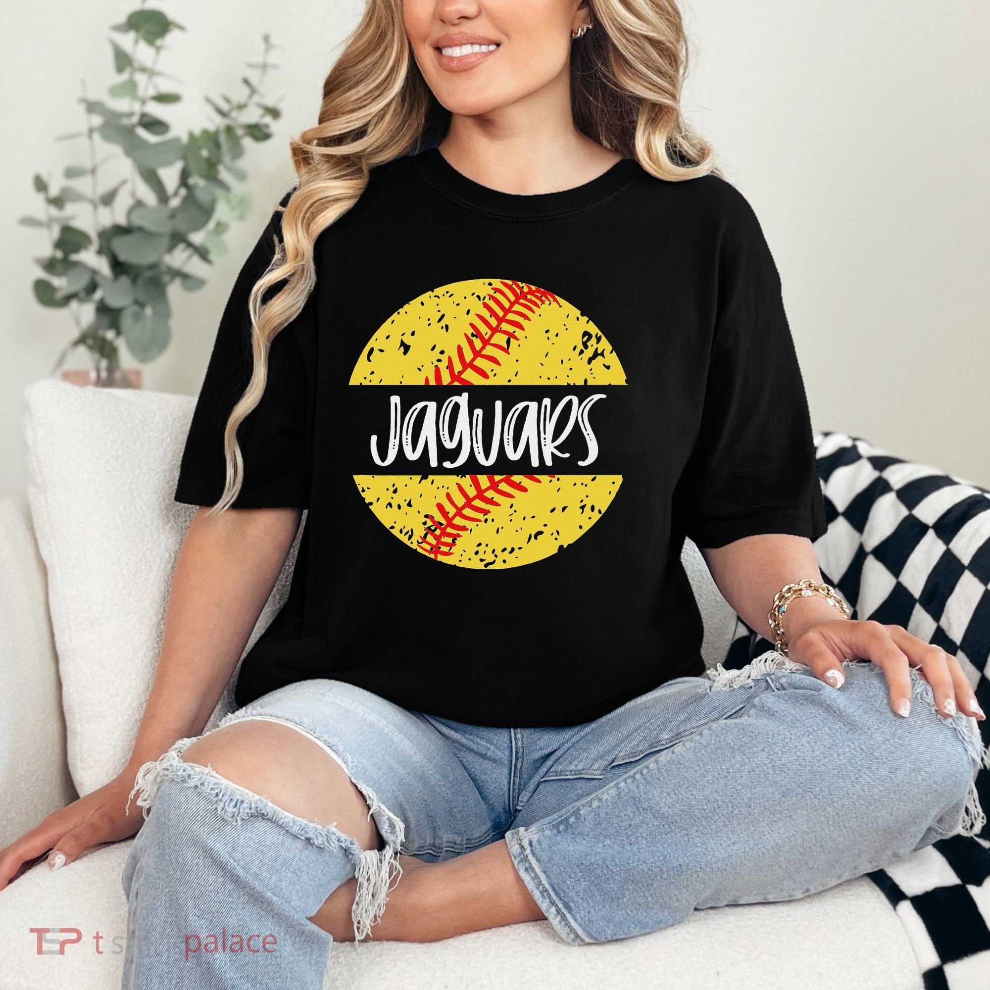 Jaguars Softball Team Mascot School Spirit Game Day Comfort Colors T-Shirt