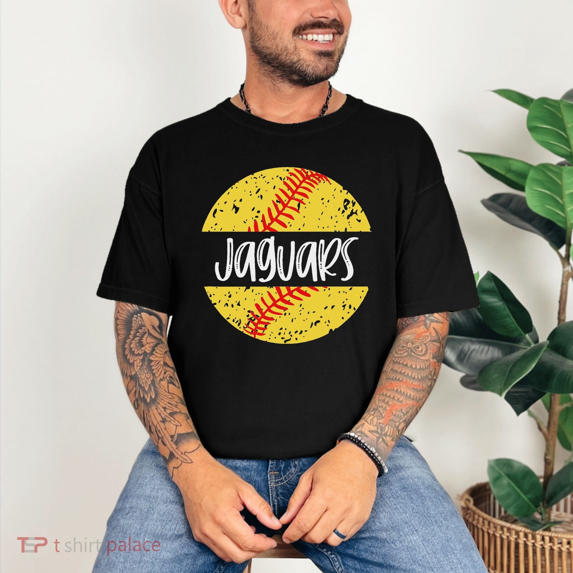 Jaguars Softball Team Mascot School Spirit Game Day Comfort Colors T-Shirt