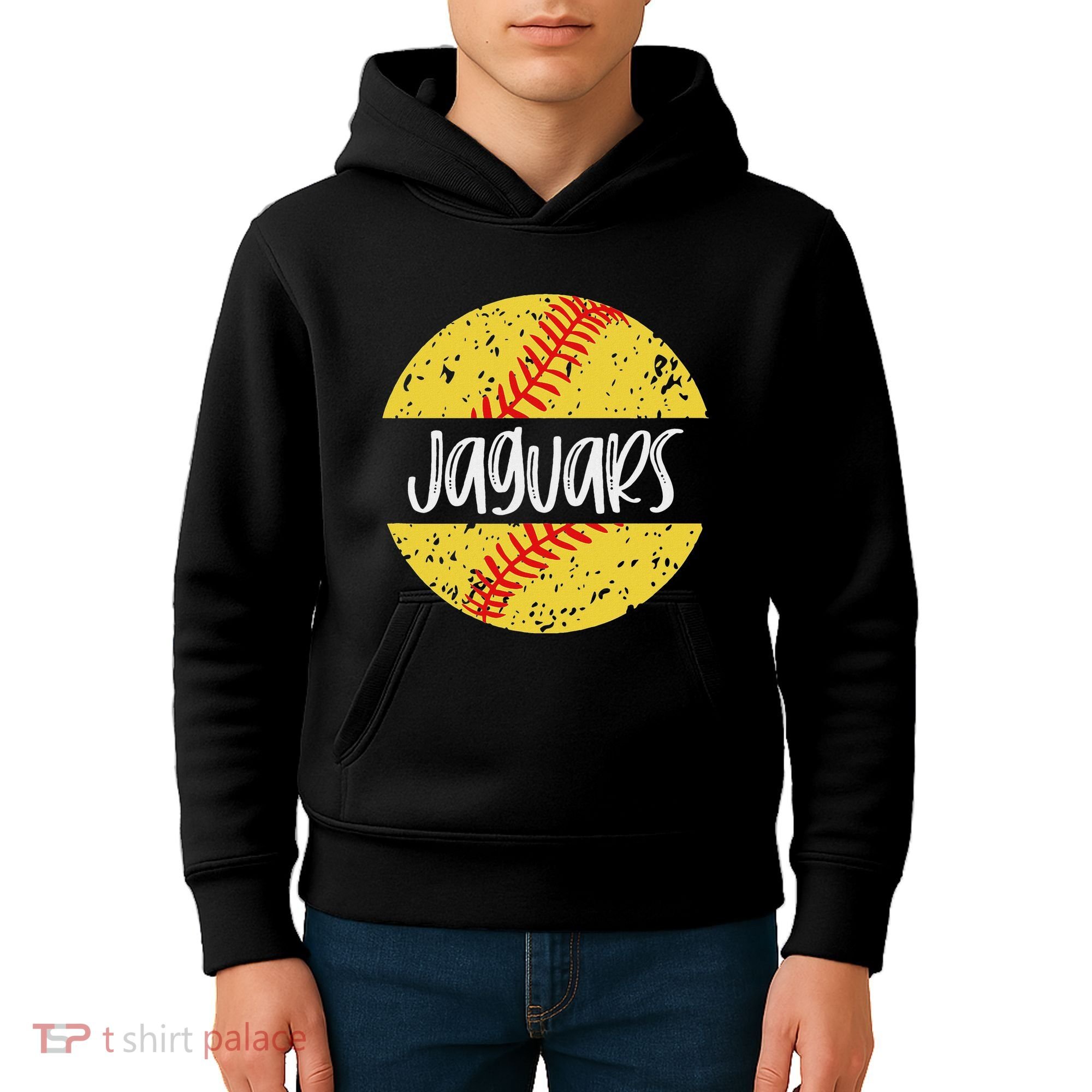 Jaguars Softball Team Mascot School Spirit Game Day Kids Hoodie