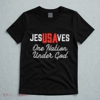Jesus Saves Usa One Nation Under God Jesus Christian Gift T-Shirt thumb 5