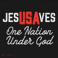 Jesus Saves Usa One Nation Under God Jesus Christian Gift T-Shirt thumb 7