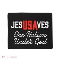 Jesus Saves Usa One Nation Under God Jesus Christian Gift Mousepad thumb 0