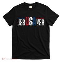 Jesus Saves USA Faith 4th Of July T-Shirt thumb 0