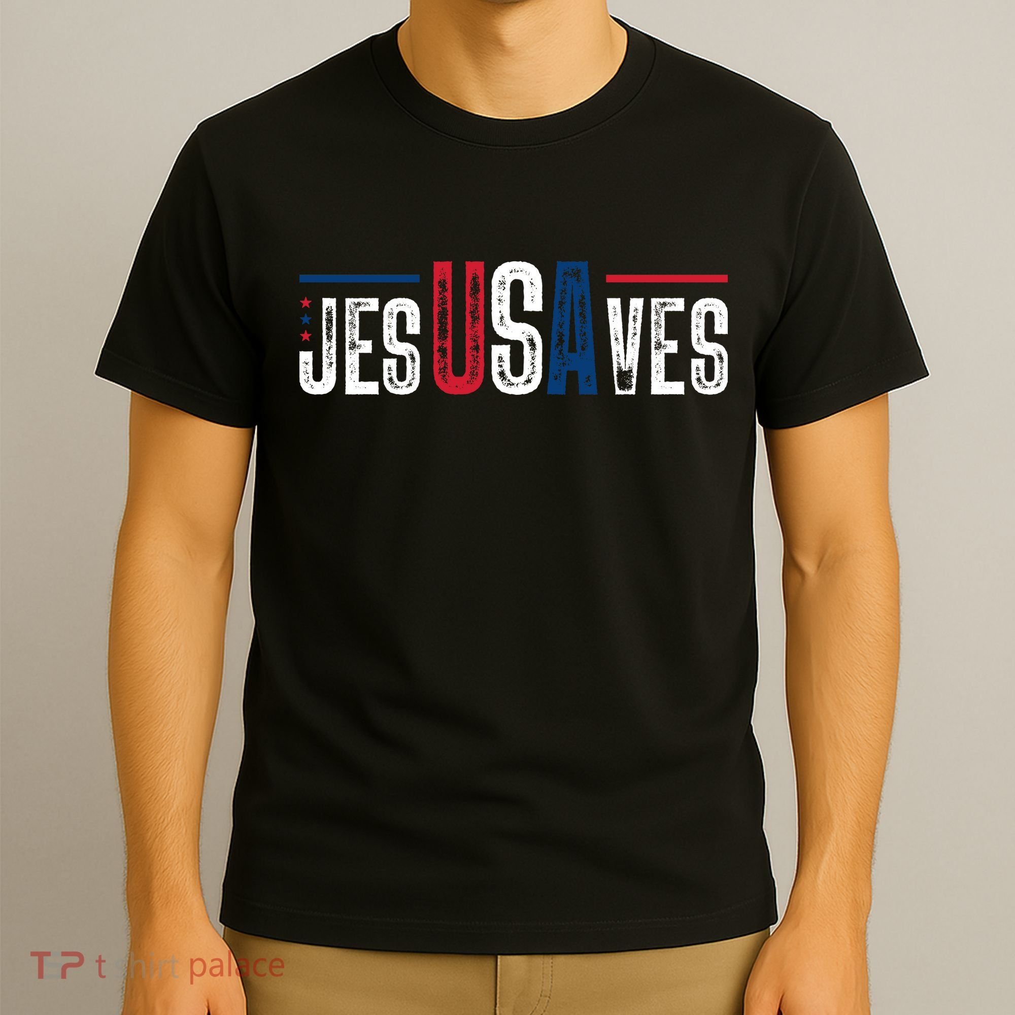 Jesus Saves USA Faith 4th Of July T-Shirt