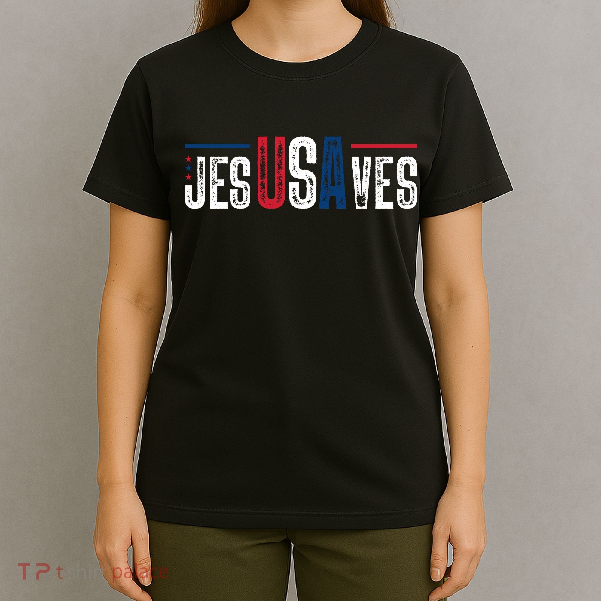 Jesus Saves USA Faith 4th Of July T-Shirt