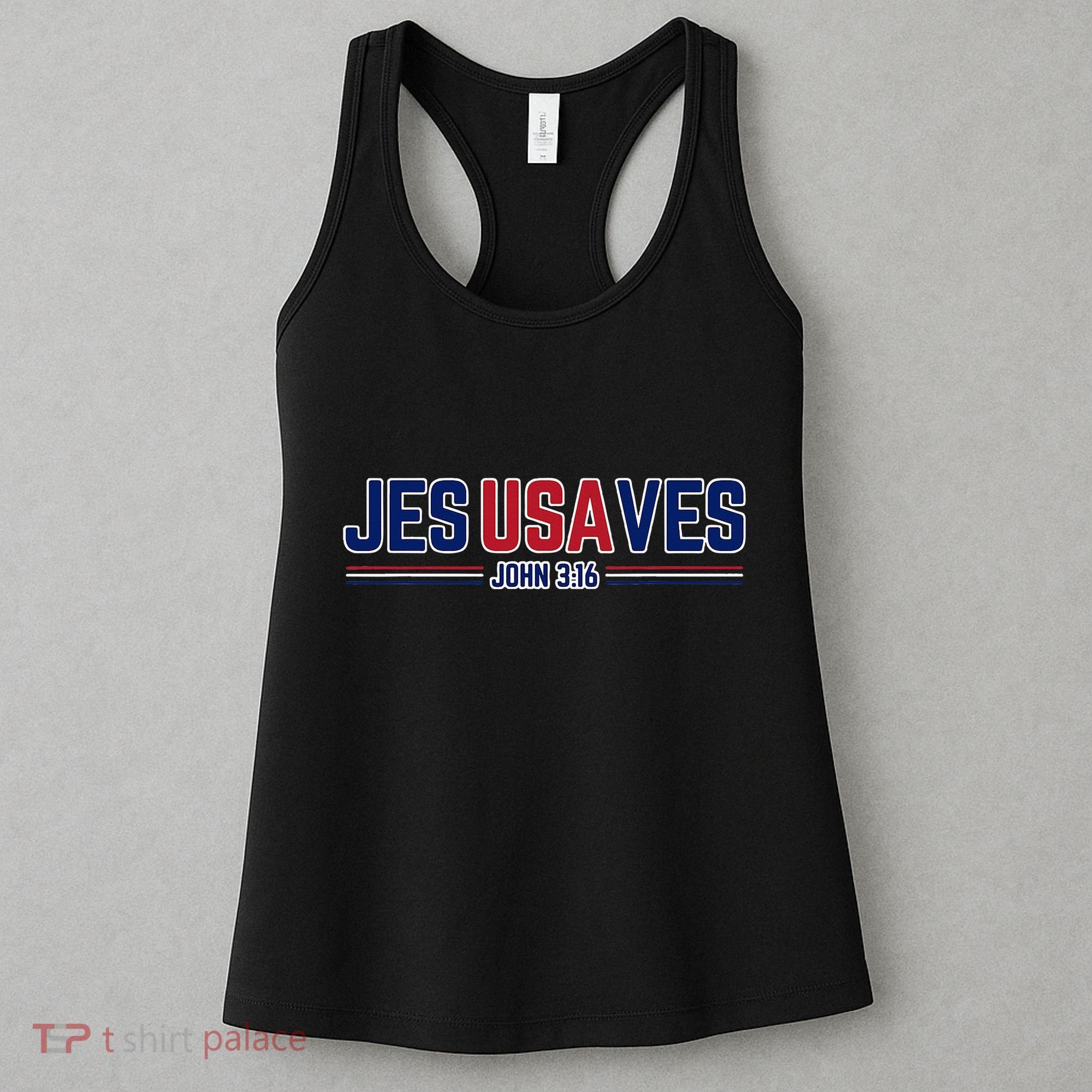 Jesus Saves Usa Christian Patriotic Jesusaves Women's Tank Top