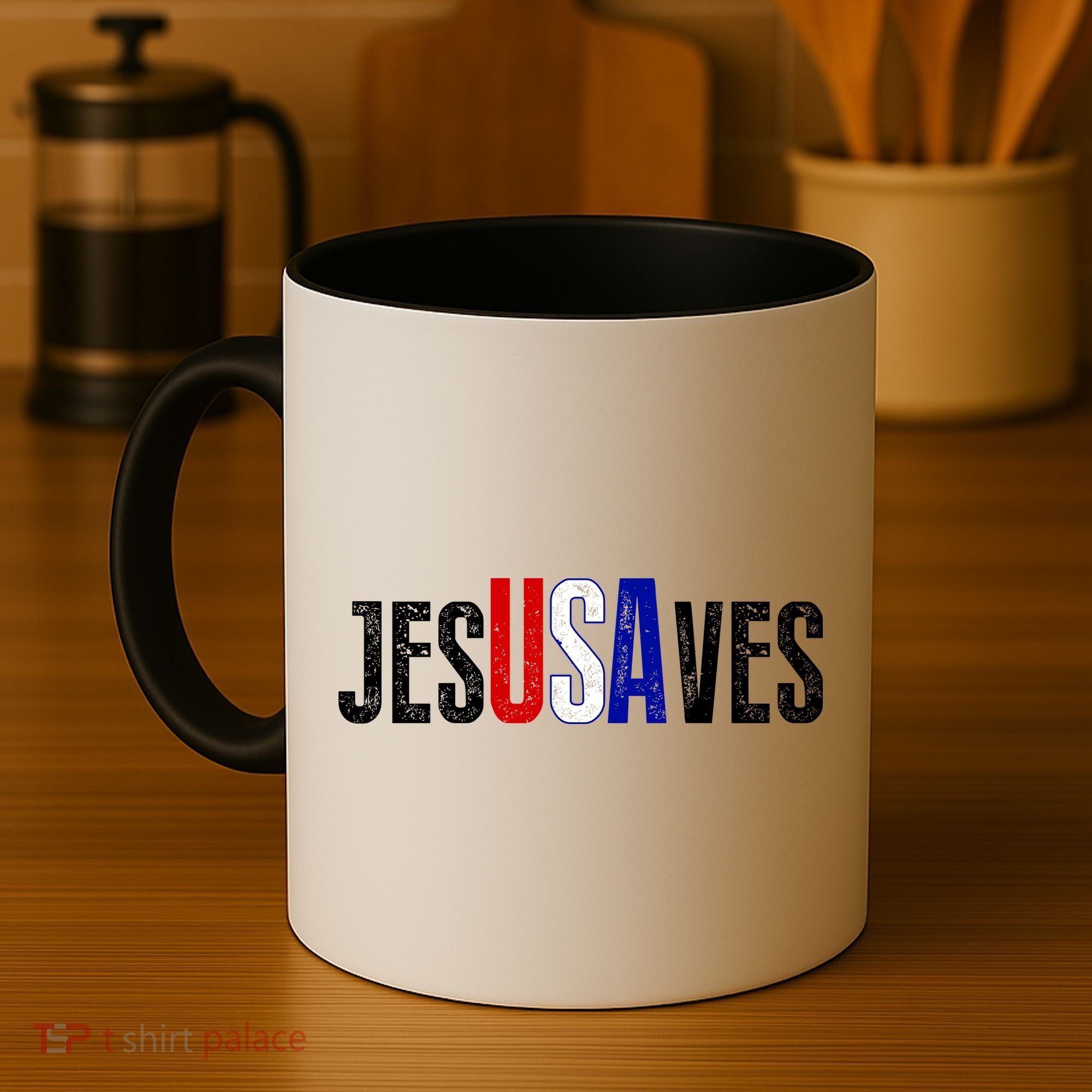 Jesus Saves USA  Coffee Mug