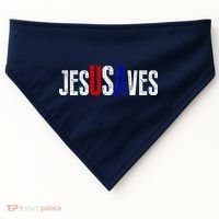 Jesus Saves USA  USA-Made Doggie Bandana thumb 0