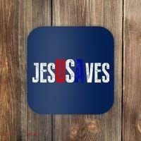 Jesus Saves USA  Coaster thumb 0