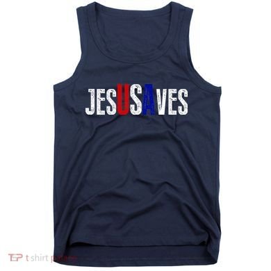 Jesus Saves USA  Tank Top