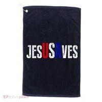 Jesus Saves USA  Golf Towel thumb 0