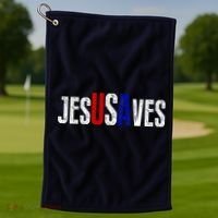 Jesus Saves USA  Golf Towel thumb 1