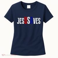 Jesus Saves USA  Women's T-Shirt thumb 0