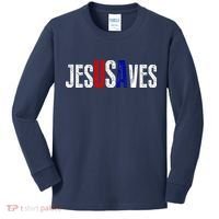 Jesus Saves USA  Kids Long Sleeve Shirt thumb 0