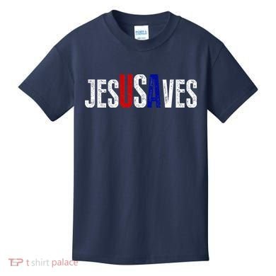 Jesus Saves USA  Kids T-Shirt