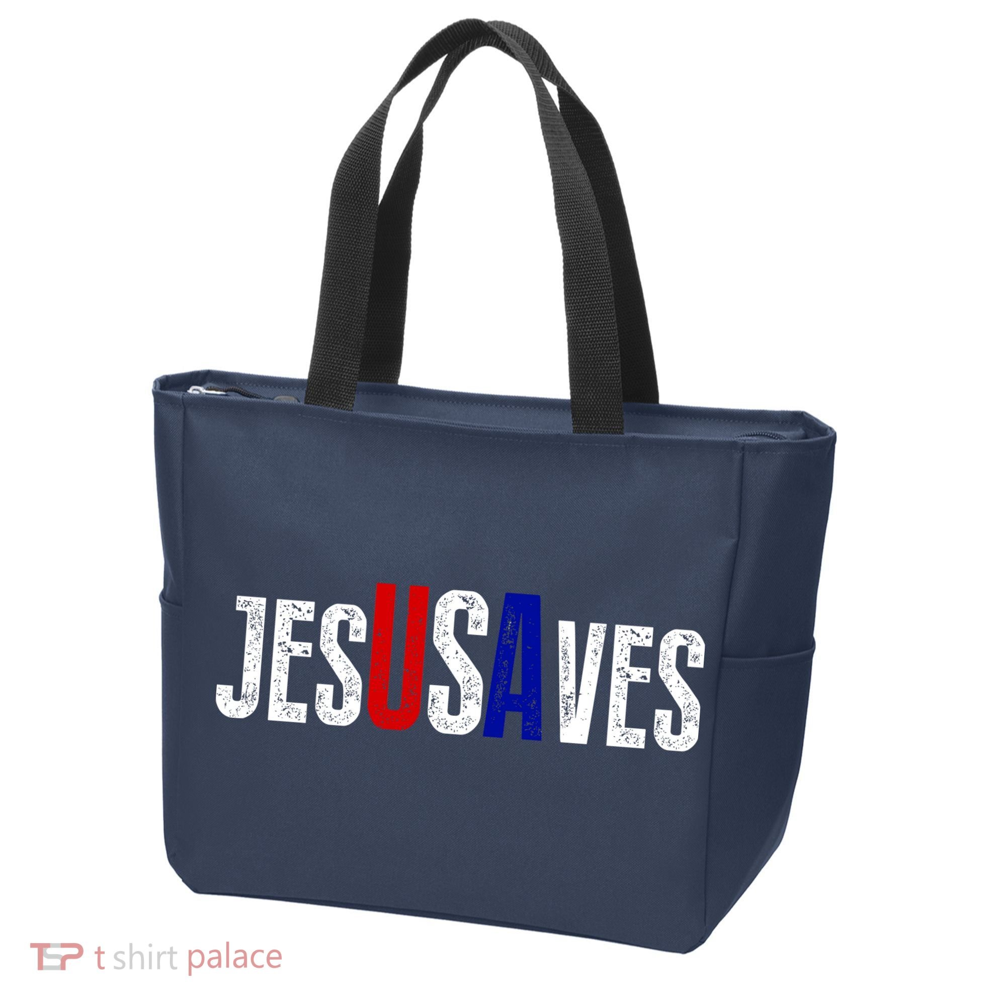 Jesus Saves USA  Tote Bag
