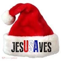 Jesus Saves USA  Santa Hat thumb 0