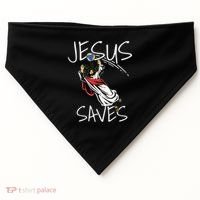 Jesus Saves Volleyball Gift Volleyball Team USA-Made Doggie Bandana thumb 0