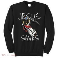 Jesus Saves Volleyball Gift Volleyball Team Sweatshirt thumb 0