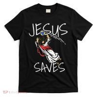 Jesus Saves Volleyball Gift Volleyball Team T-Shirt thumb 0