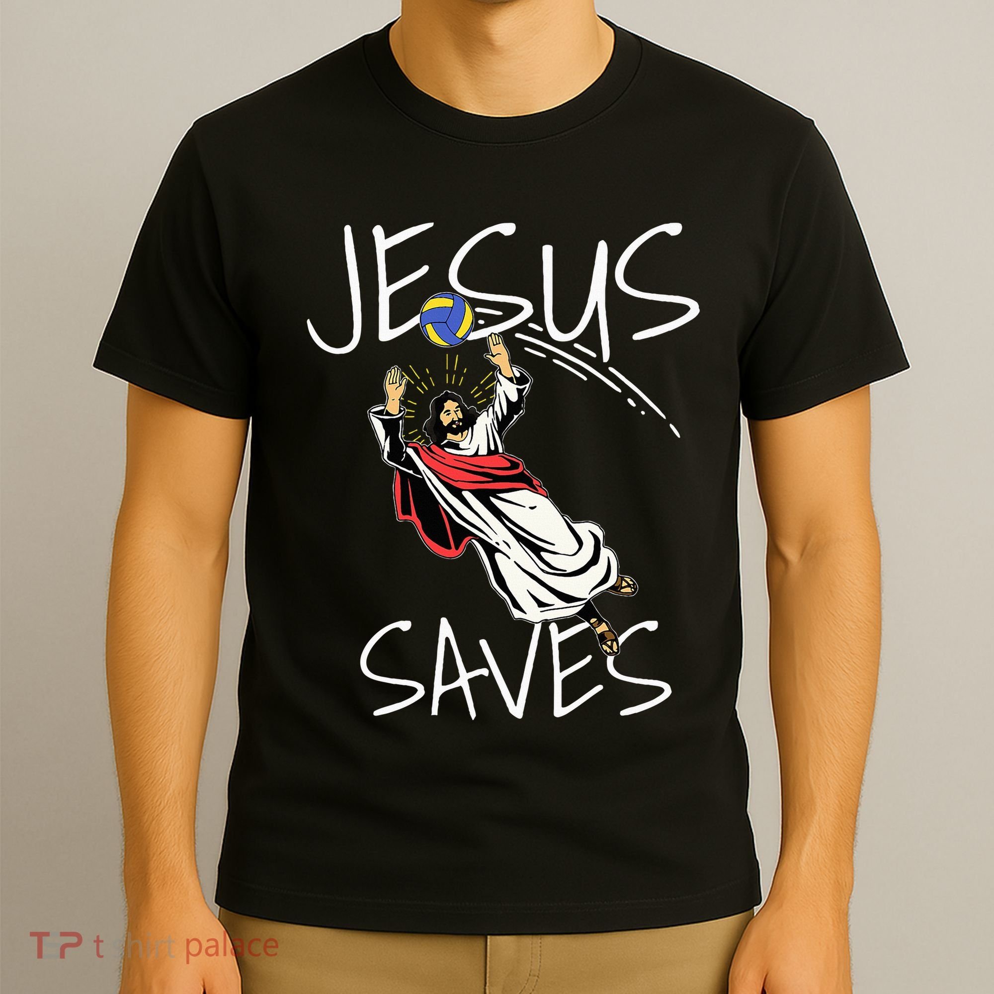 Jesus Saves Volleyball Gift Volleyball Team T-Shirt
