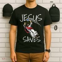 Jesus Saves Volleyball Gift Volleyball Team T-Shirt thumb 6