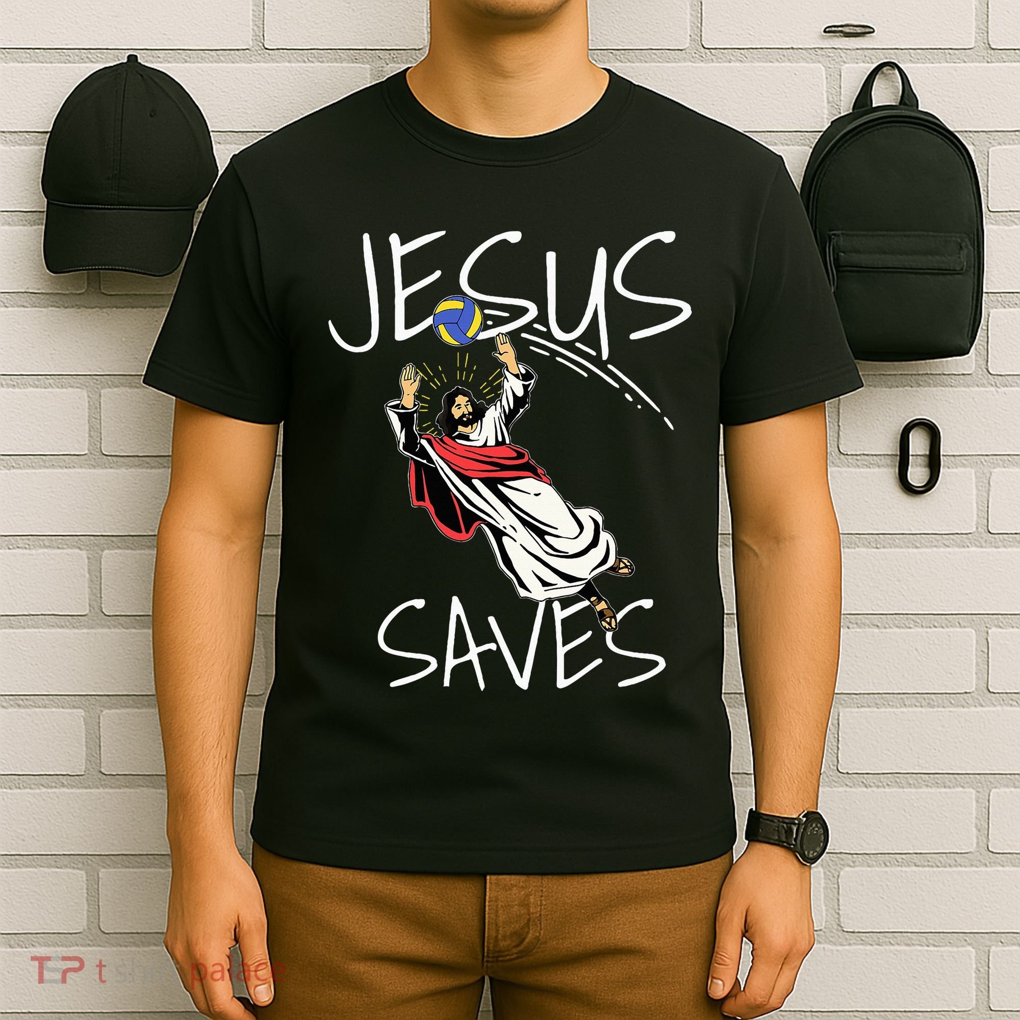 Jesus Saves Volleyball Gift Volleyball Team T-Shirt