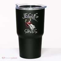Jesus Saves Volleyball Gift Volleyball Team Tumbler thumb 0