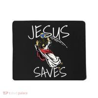 Jesus Saves Volleyball Gift Volleyball Team Mousepad thumb 0