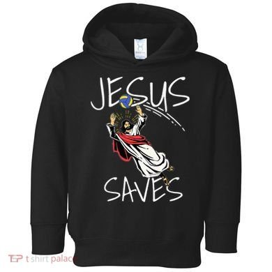 Jesus Saves Volleyball Gift Volleyball Team Toddler Hoodie