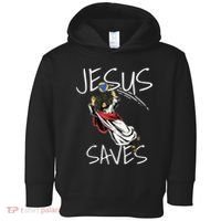 Jesus Saves Volleyball Gift Volleyball Team Toddler Hoodie thumb 0