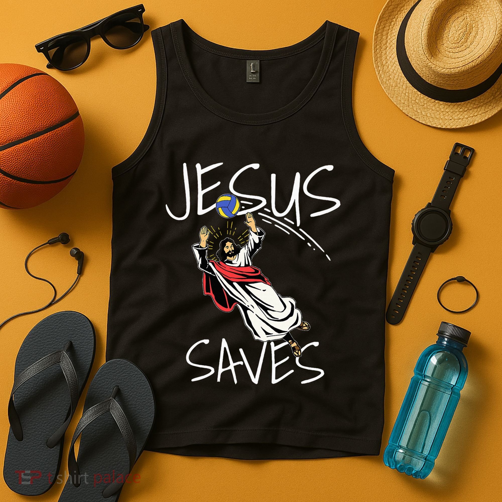 Jesus Saves Volleyball Gift Volleyball Team Tank Top