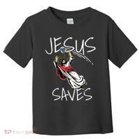 Jesus Saves Volleyball Gift Volleyball Team Toddler T-Shirt thumb 0