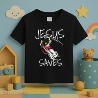 Jesus Saves Volleyball Gift Volleyball Team Toddler T-Shirt thumb 3
