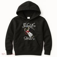 Jesus Saves Volleyball Gift Volleyball Team Kids Hoodie thumb 0