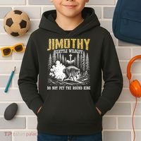 Jimothy Seattle Wildlife Do Not Pet The Round King Kids Hoodie thumb 2