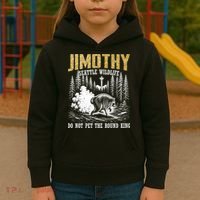 Jimothy Seattle Wildlife Do Not Pet The Round King Kids Hoodie thumb 3