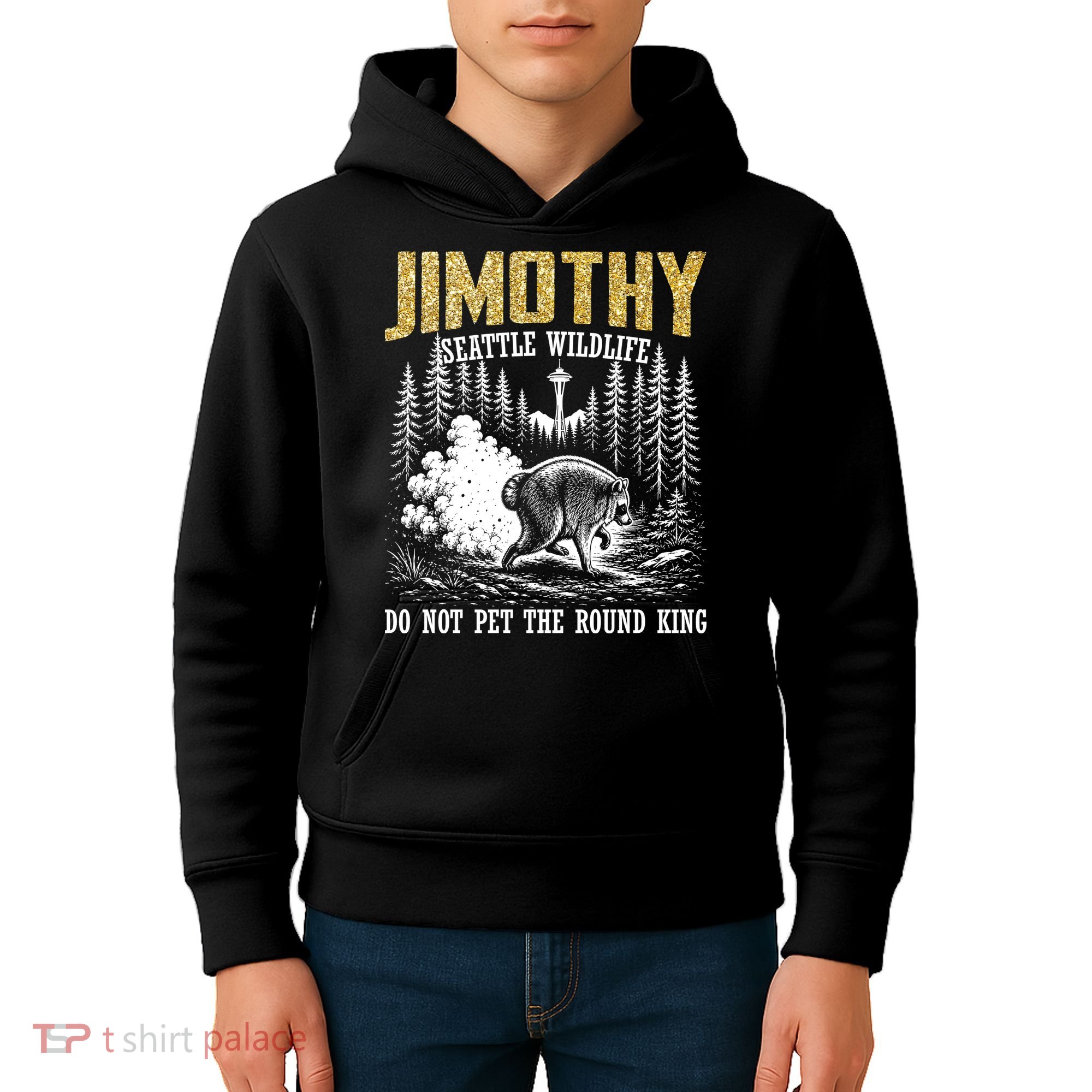 Jimothy Seattle Wildlife Do Not Pet The Round King Kids Hoodie