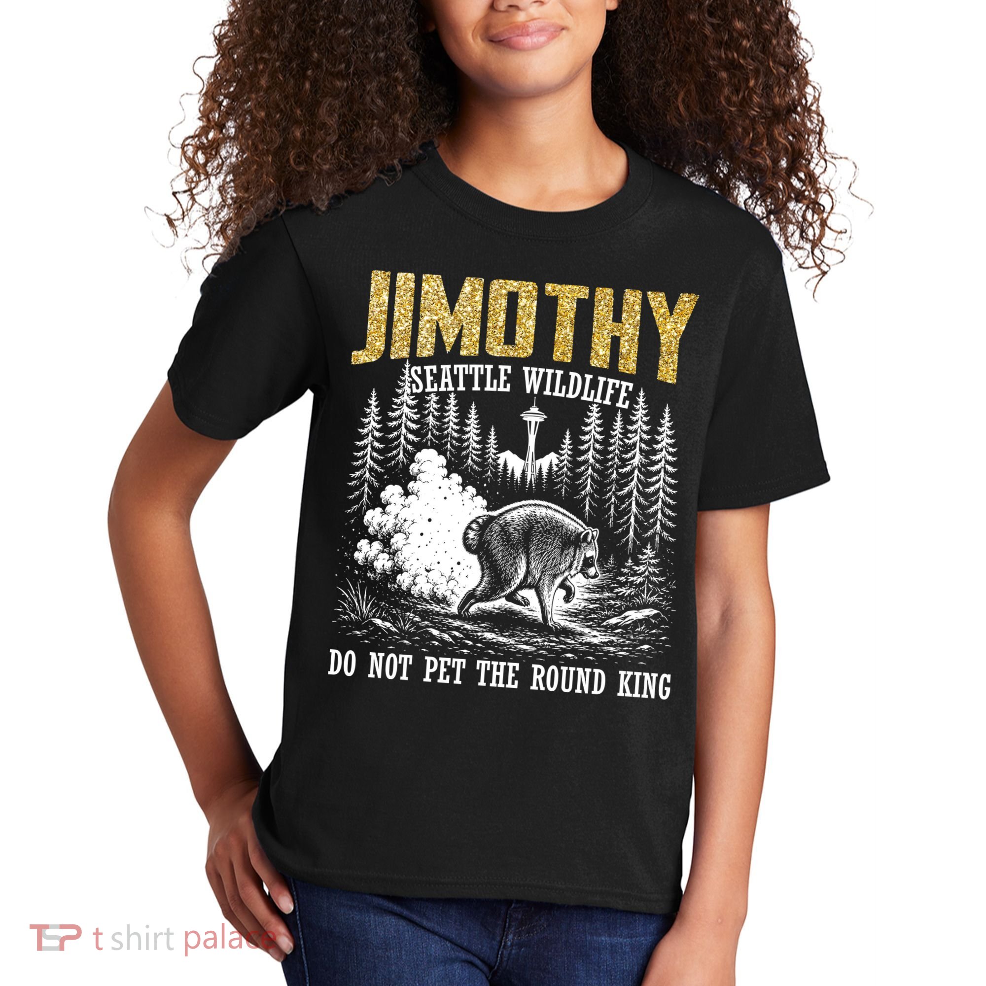 Jimothy Seattle Wildlife Do Not Pet The Round King Kids T-Shirt