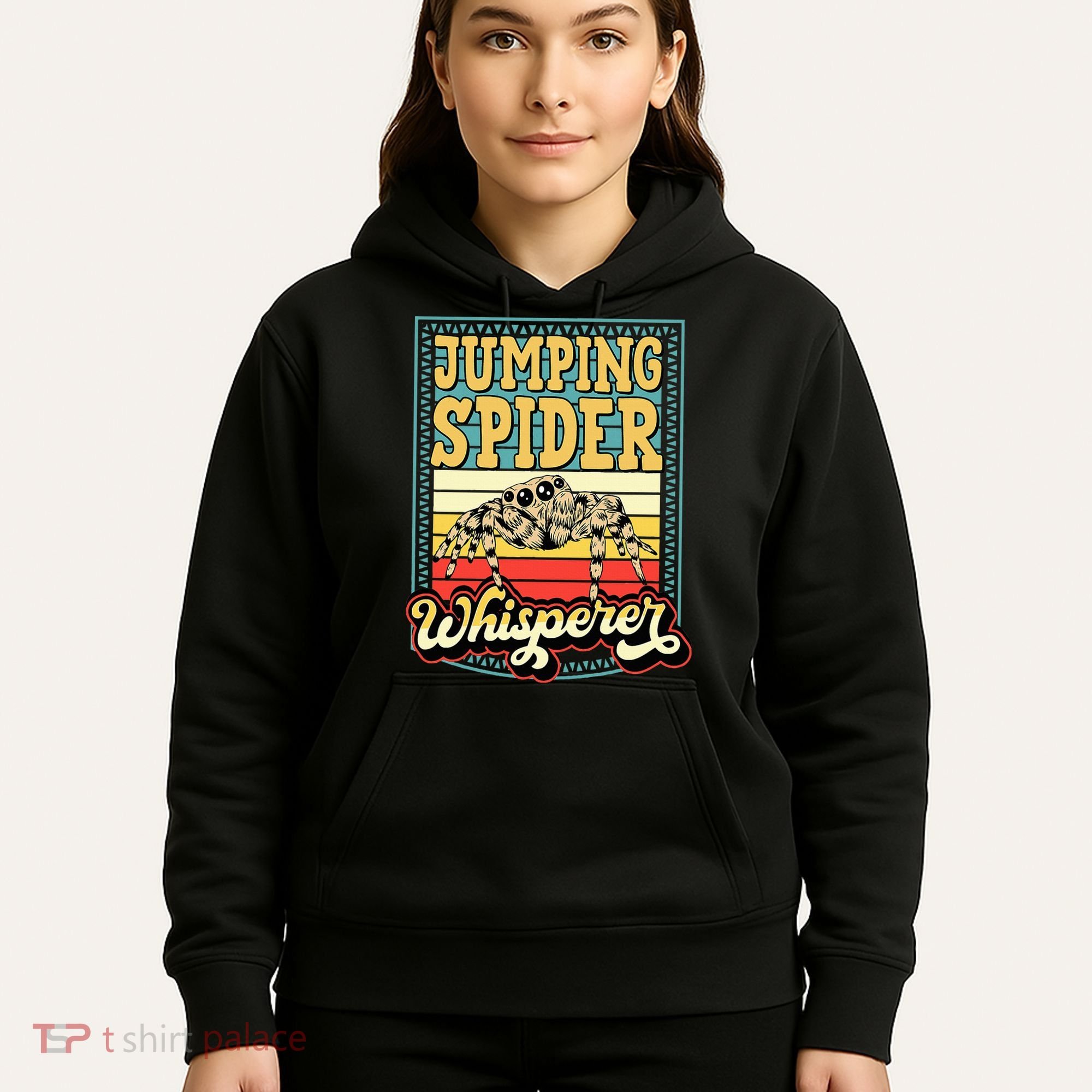 Jumping Spider Whisperer Funny Pet Jumping Spider Meme Hoodie