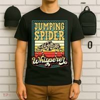 Jumping Spider Whisperer Funny Pet Jumping Spider Meme T-Shirt thumb 6