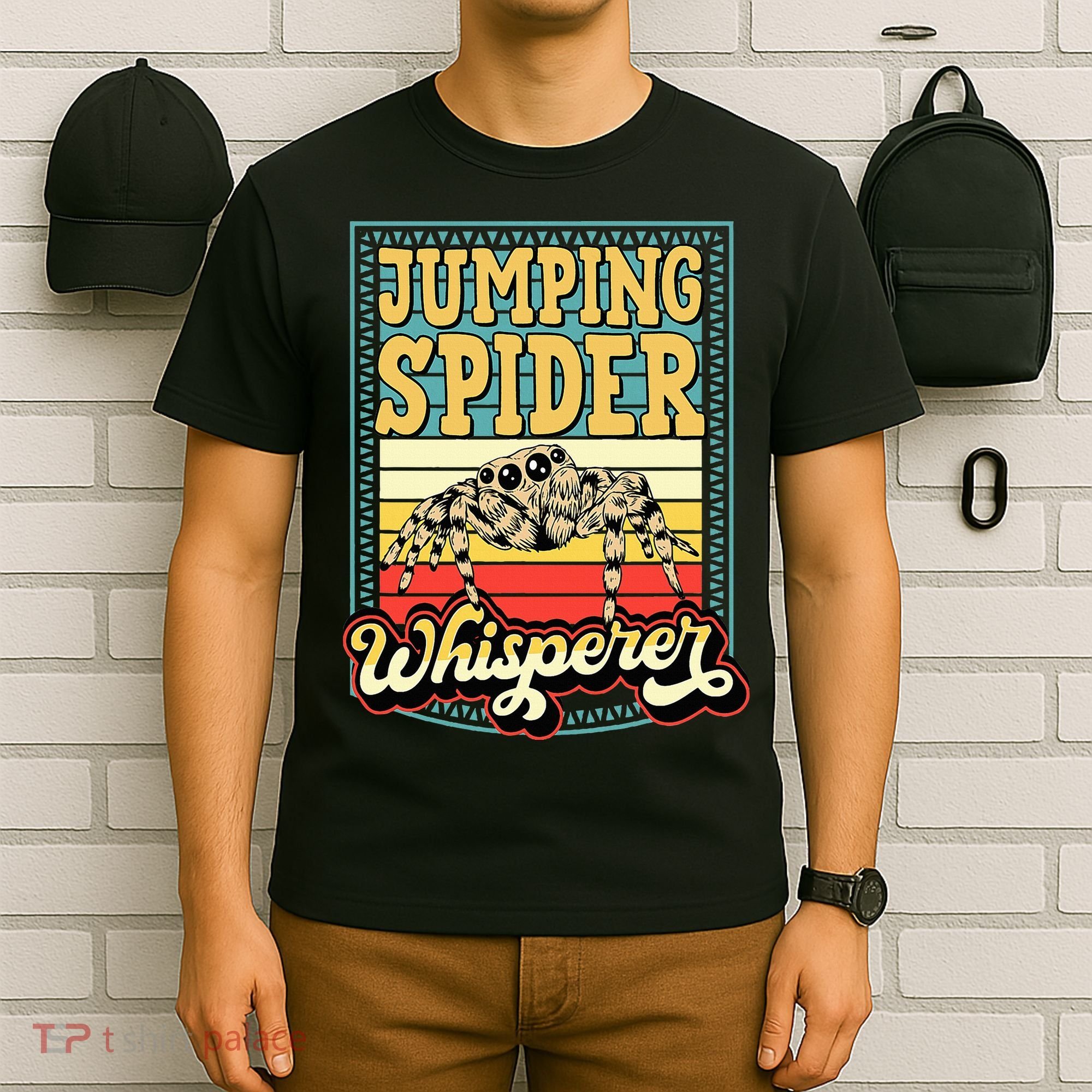 Jumping Spider Whisperer Funny Pet Jumping Spider Meme T-Shirt
